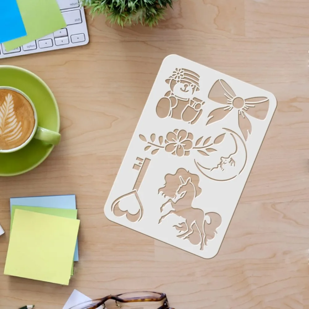 4 шт. фэнтезийные трафареты шаблон 11 7x8 3 дюйма один рог лошадь замки для рисования