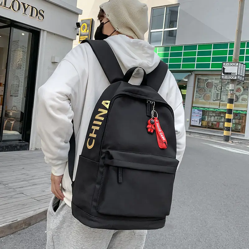 

College Students High School Backpack for Teen Boys Girls Campus Large Capacity School Bags Bookbag Casual Korean Bagpack Nylon