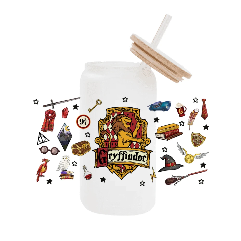 Волшебная школа для Libbey 16 унций стеклянная 3D Водонепроницаемая кофейная банка UV