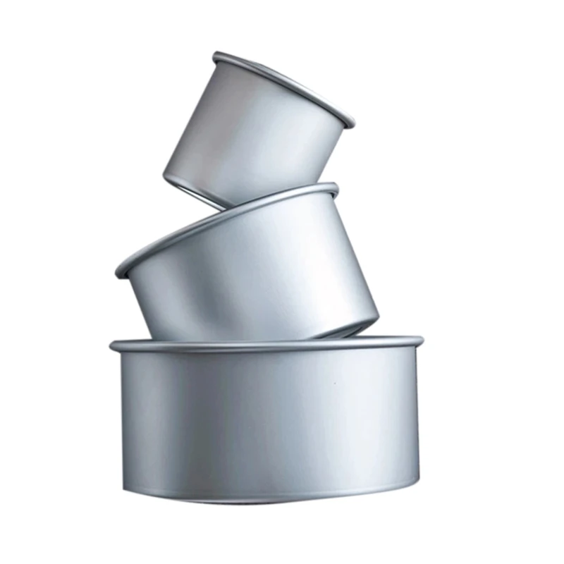 

3Pcs/Set High Cake Mould Deepened Anode Live Bottom Mold Home Oven Baking Tool Cylindrical Cake Baking Tray Bakery Tools