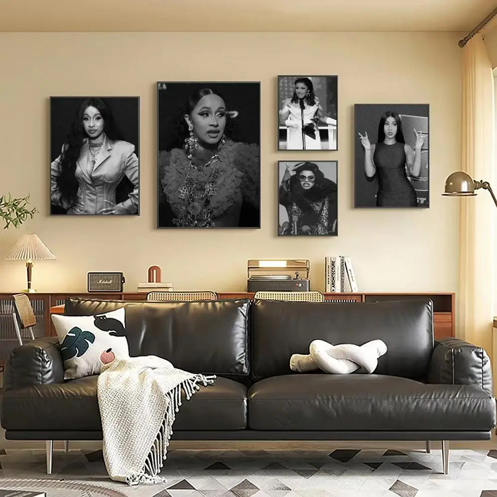 C-cardi B Music Stars Альбом Ретро Печать Плакат Высококачественная Водонепроницаемая