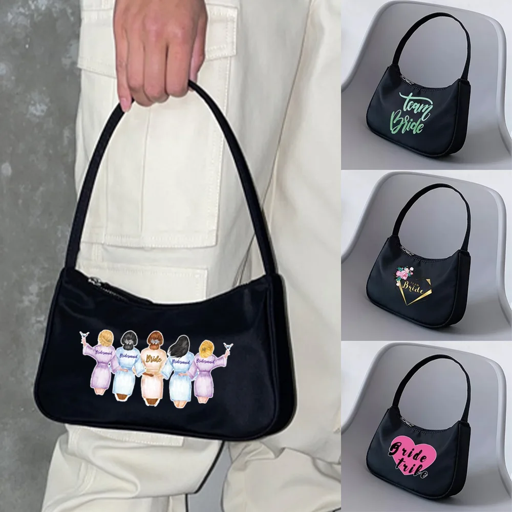 

Women Outdoor Travel Tote Bag Pouch Shoulder Bags Bride Print Subaxillary Bags Clutch Fashion Shopping Case Zipper Underarm Bag