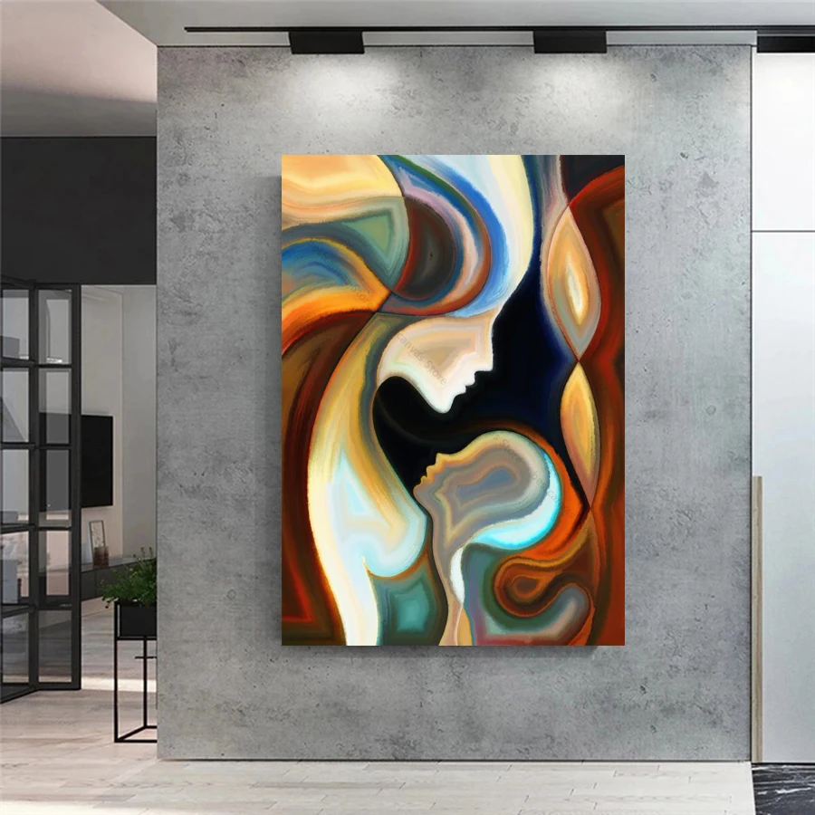 Абстрактная любовь холст художественный принт настенный декор современный