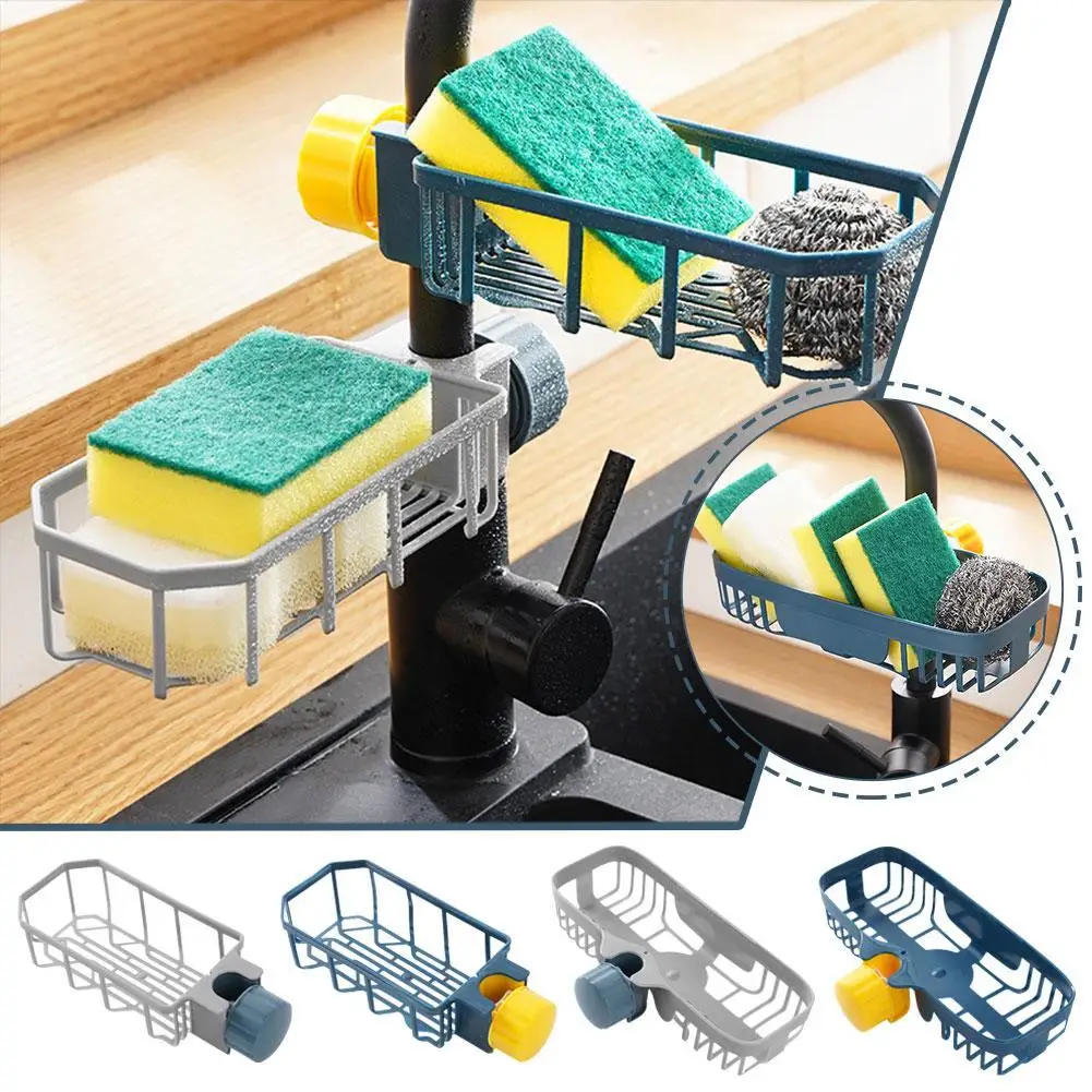 Регулируемая сливная полка для раковины с губкой хранения смеситель корзина
