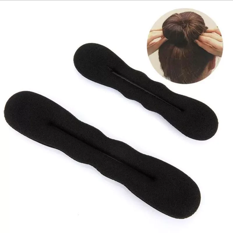 2 Pc (One Big another is Smal) Hair Styling Magic Sponge Clip Foam Quick Bun Donut Curler Hairstyle Twist Maker Tool Hot Sale