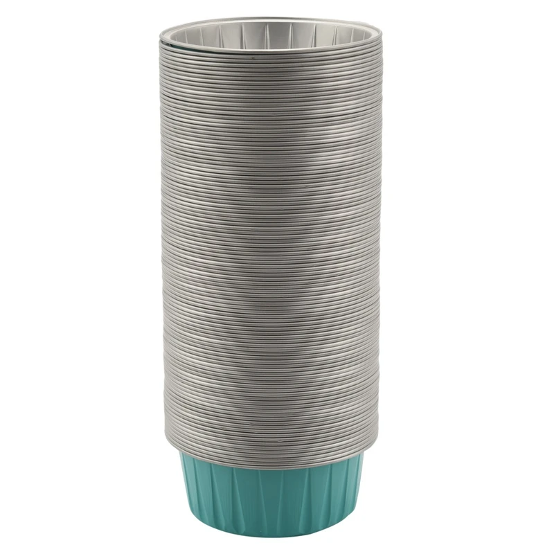 

Одноразовые флисовые чашки для маффинов с крышками, алюминиевая фольга, 100 шт., 5 унций, 125 мл