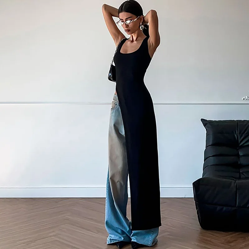 2024 сексуальное решение γ Jrellose Kuya High Split Kleid solide rembali freie Frauen Midi Kleider Sommer Party Club