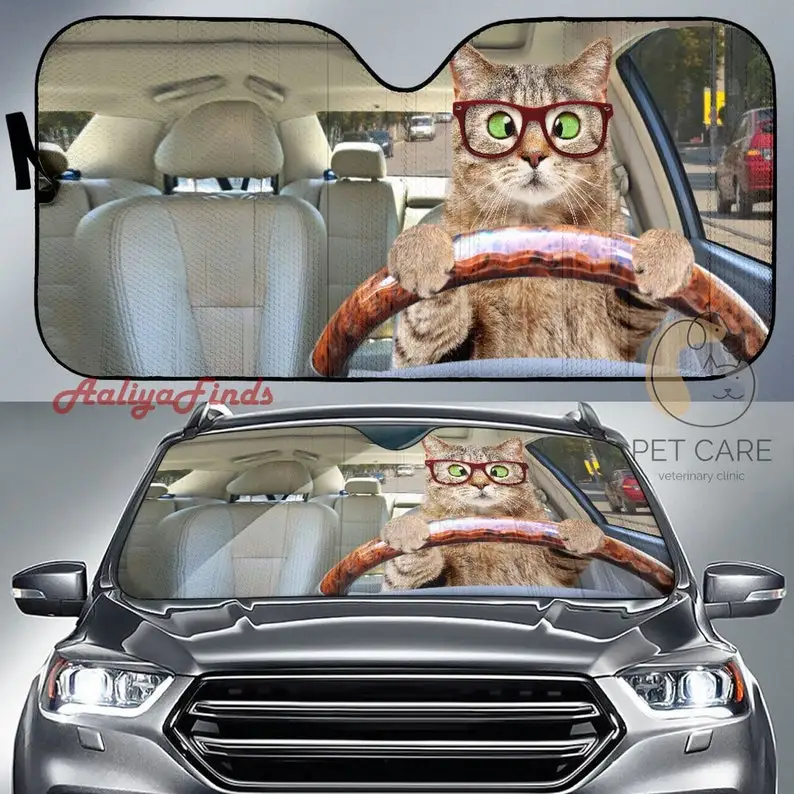 

Cat Driving Car Sun Shades Amazing Best Gift Ideas 2022