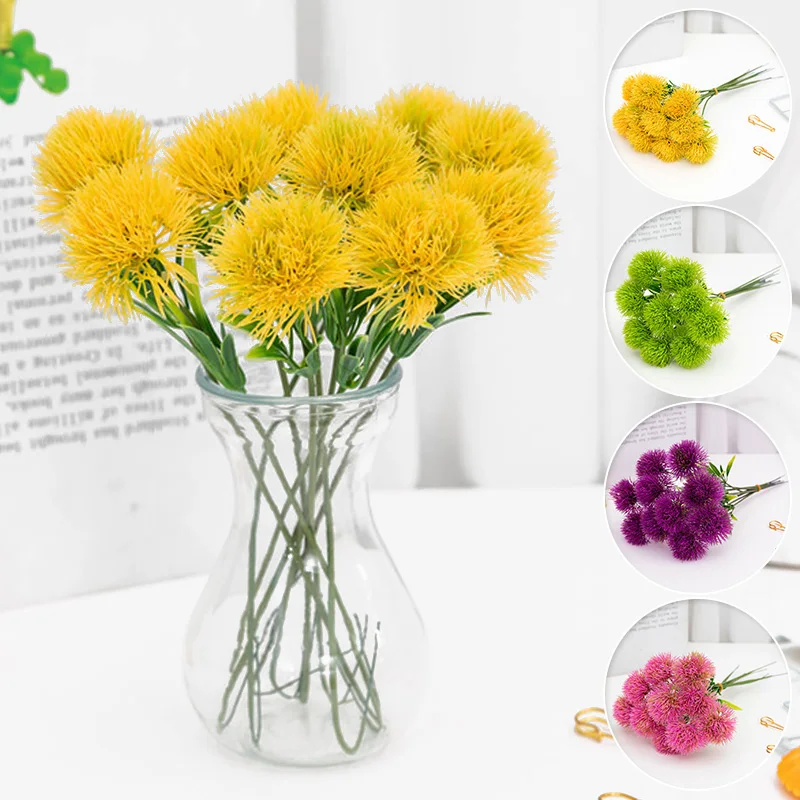 

10 шт. пластиковых одуванчиков декор для украшения дома аксессуары свадебные декоративные цветы товары для дома искусственные растения