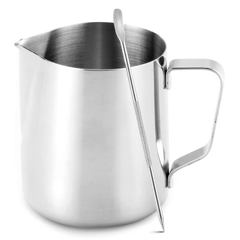 

Stainless Steel Frothing Pitcher,600 Ml Milk Frother with Latte Art Pen, Barista Tools for Espresso Cappuccino Latte Art