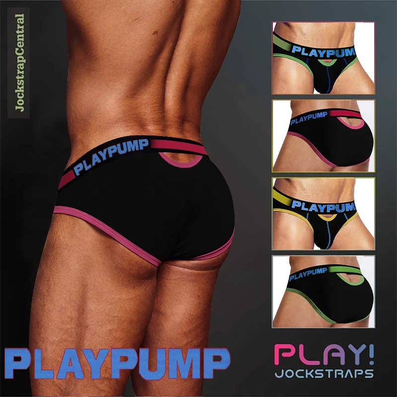 

Мужские трусы брифы из мягкого хлопка, с насосом, сексуальное нижнее белье для гомосексуалистов