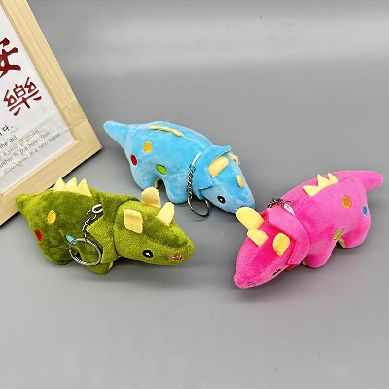 

Cute Plush Triceratops Doll Pendant Stuffed Animal Little Dinosaur Hanging Ornament Key Chain Stuffed Plushie Accessory