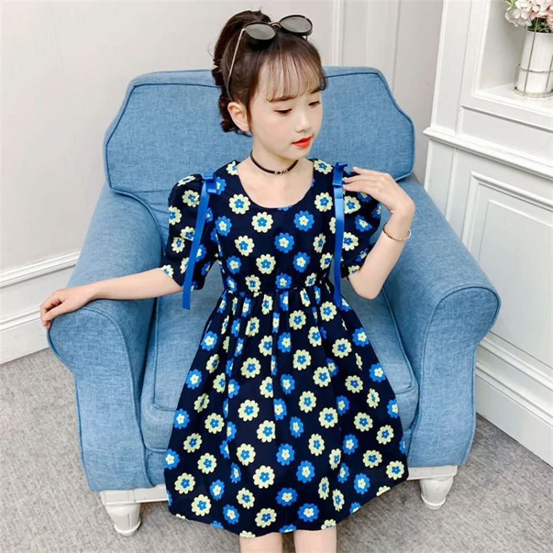 

Girl Dress Kids Skirts Spring Summer Cotton 2022 Sweet Flower Girl Dress Party Evening Gown Beach Birthday Gift Breathable Child