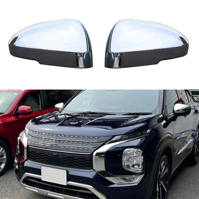 For Mitsubishi Outlander 2022 Car Rearview Mirror Cover Cap Trim Frame Decoration Accessories