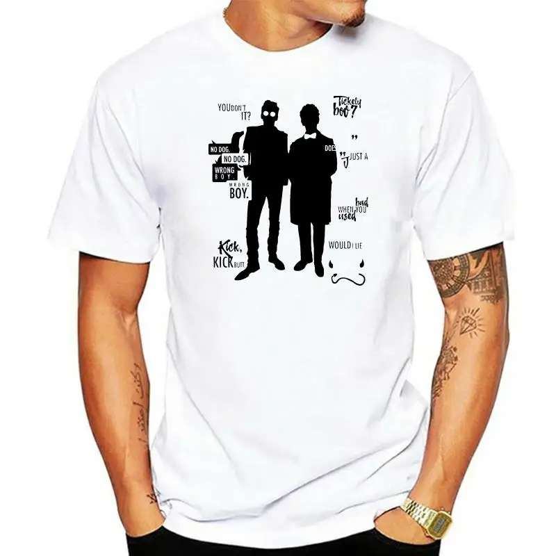 

Ineffable Husbands T Shirt for Men Cool T-Shirt Good Omens Aziraphale Crowley Demon Angel Tee Shirt Short Sleeve Clothes Printed