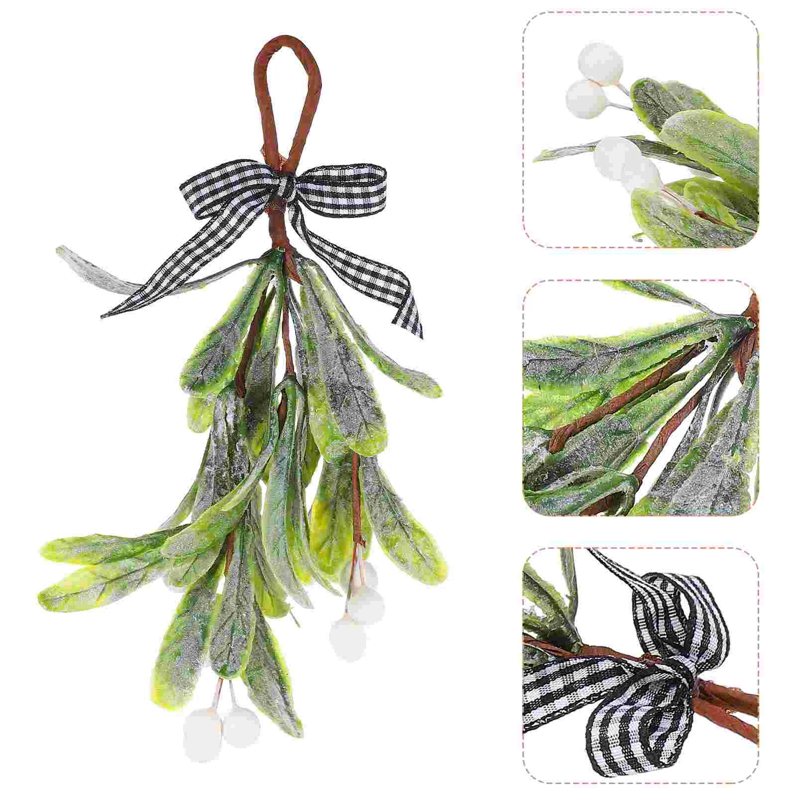 

Fake Mistletoe Picks Hangings Artificial Christmas Mistletoe Branches Party Decorations