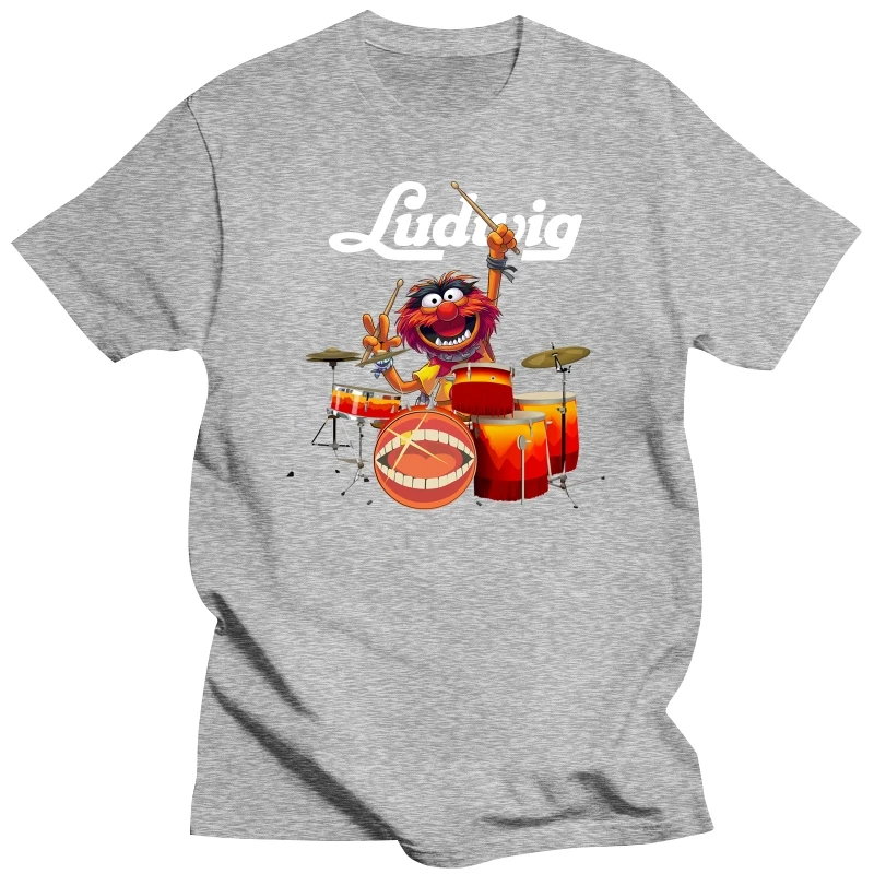 Играющий барабан Nicehe Muppet для Людвига. Футболка с капюшоном мужчин и женщин в