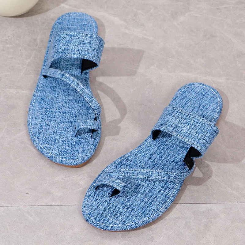 Женские джинсовые шлепанцы Sz36-43 дизайнерские брендовые сандалии с открытым