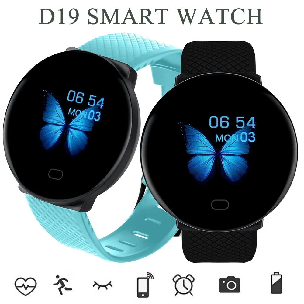 

D19 Smart Watch for Men Life Waterproof Heart Rate Monitoring Calorie Consumption Sports Fitness Tracker Alarm Clock Bracelet