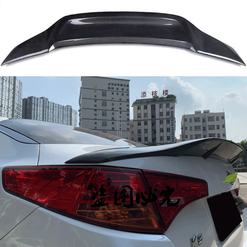 Для Kia K5спойлер Optima 2011 2012 2013 ABSнеокрашенное глянцевое черное углеродное волокно заднее крыло R-типа спойлер, аксессуары (art.: 3920c5fbb900e) - 3920c5fbb900e