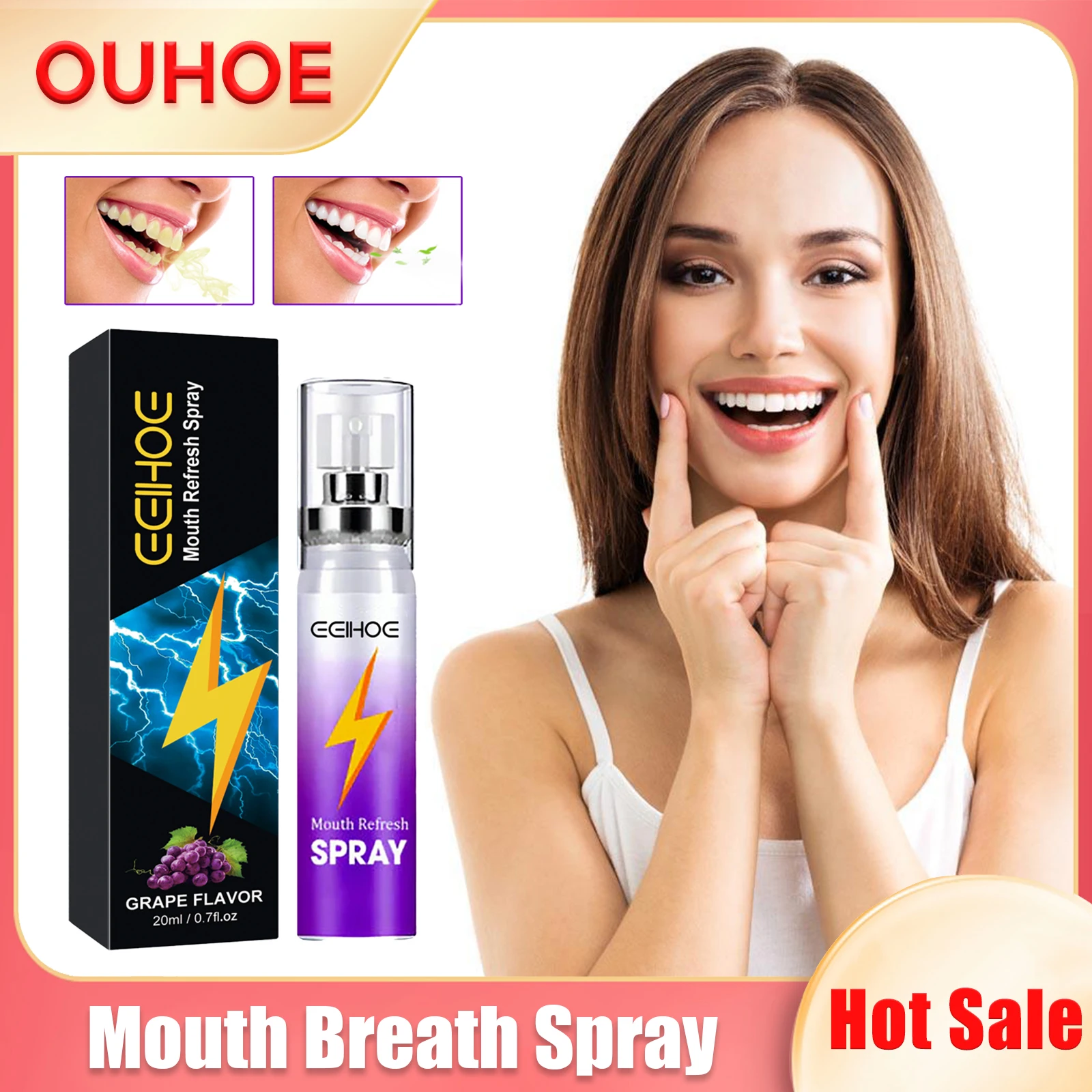 

Mouth Spray Dating Grapes Smell Oral Care Halitosis Odor Refreshing Preventing Dental Plaque Remove Smoke Bad Breath Fresh Spray