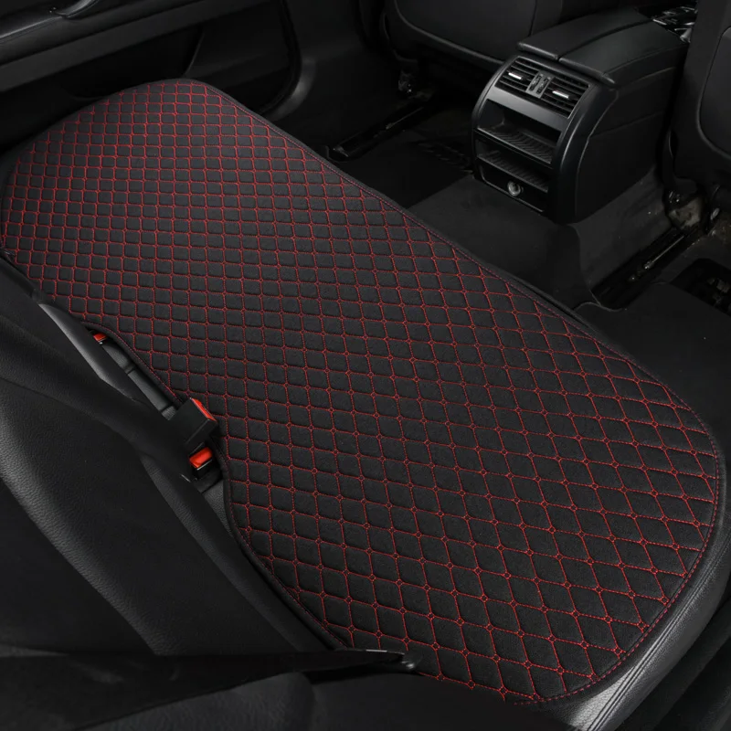 

Flax Car Seat Cover Comfortable Rear Bench Back Passenger Seat Cushion Non-slip Breathable Seat Protector Mat Pad Four Season