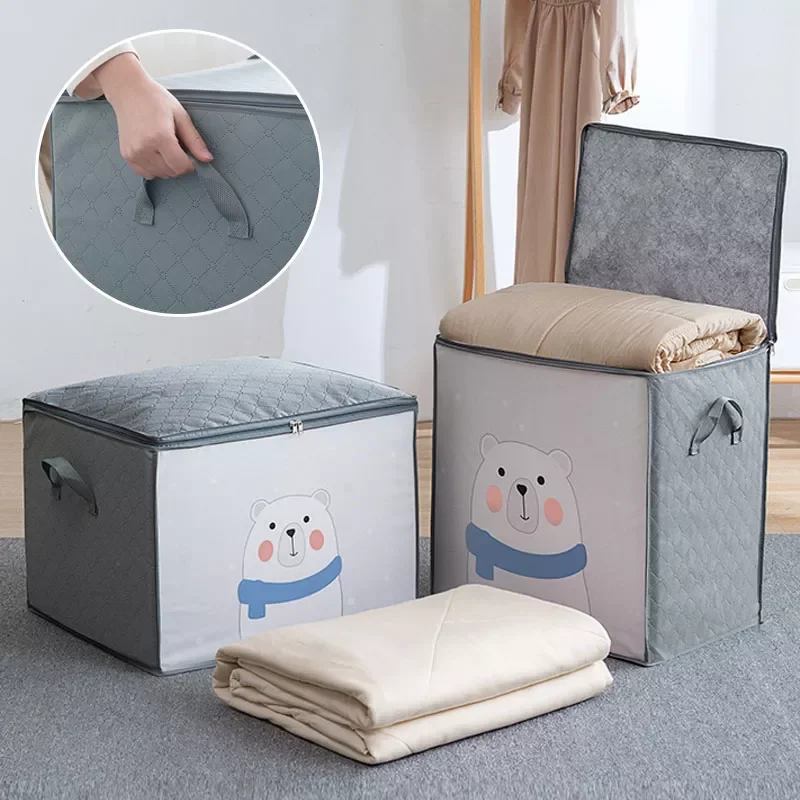 

NEW Dorm Room Essentials Quilted Bag Dust Bag Cloth Storage Bags Clothes Organizer Under Bed Storage Organization Closet Organiz