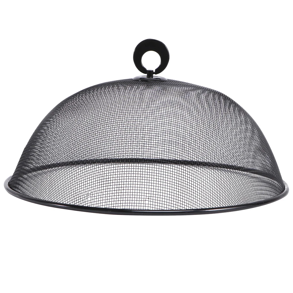

1Pc Plate Cover Dish Cover Food Cover Dining Table Round Style Cover (Black)