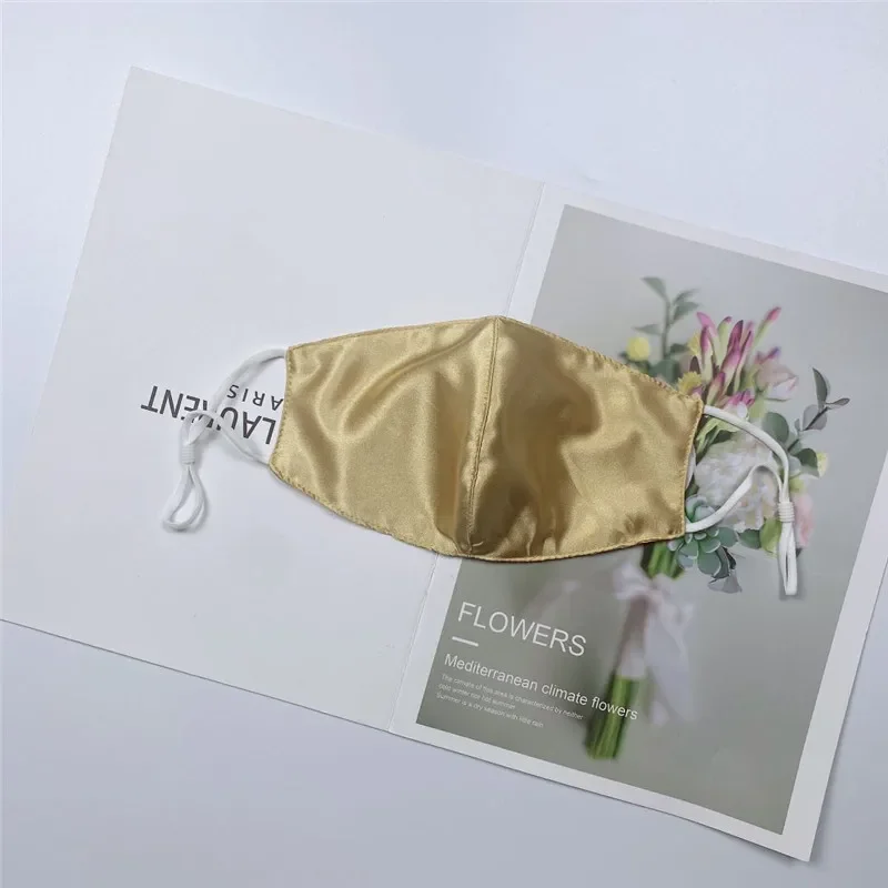 Регулируемая двухслойная имитационная шелковая маска для мужчин и женщин защита