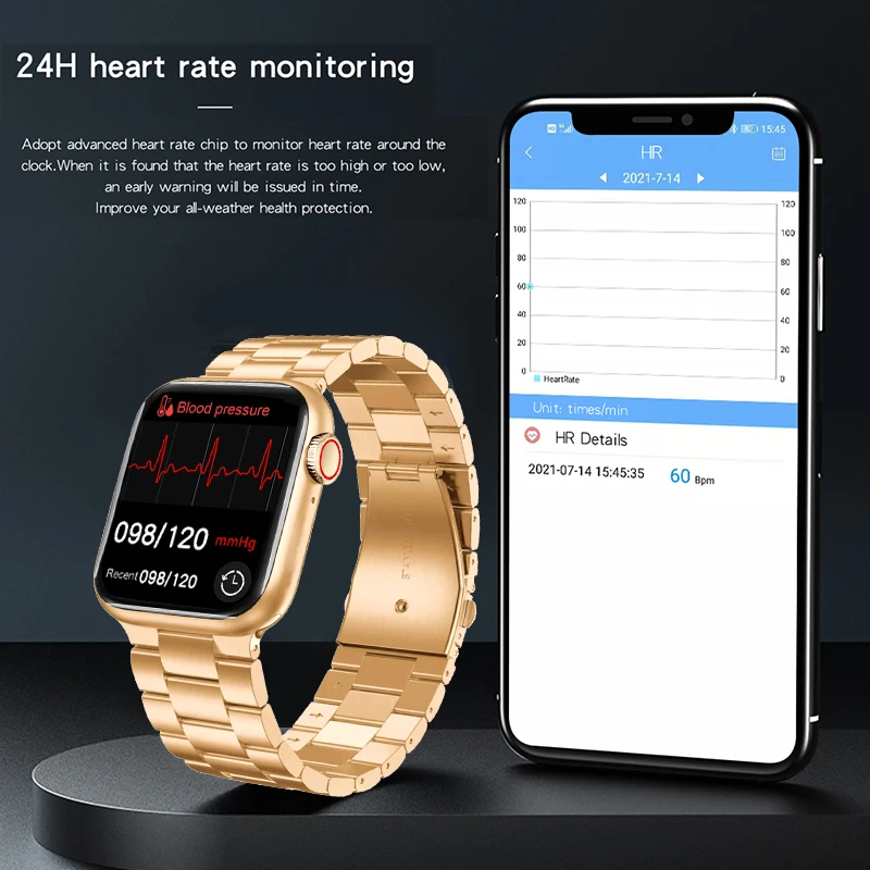 

2021 Smart Watch Men Women Bluetooth Call 1.75 Inch Custom Dynamic Watch Face IP68 Waterproof Smartwatch for Apple Watch Iwo W26