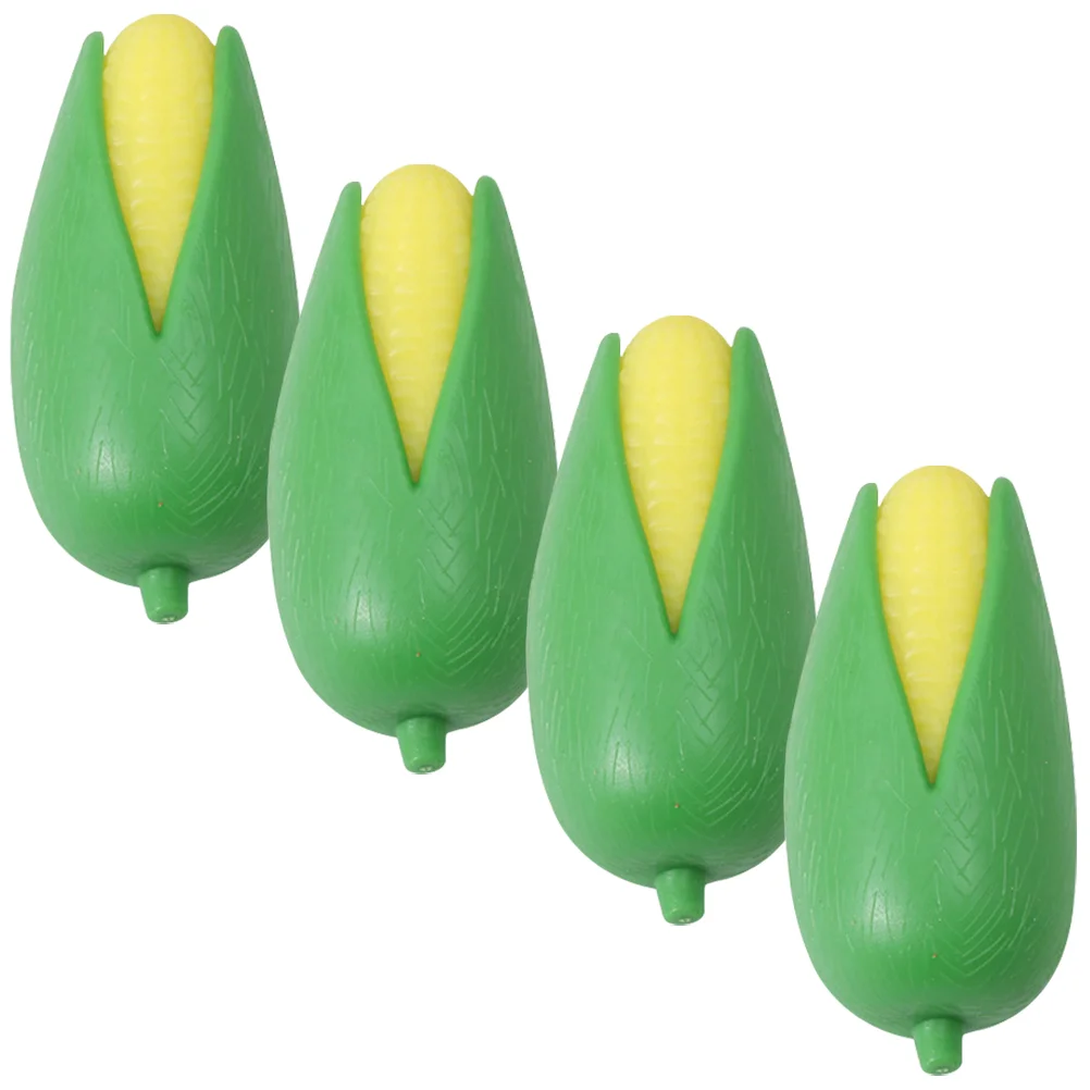 

4 шт. Бытовая игрушка-сжималка, игрушки для овощей, форма стресса, риса, маленькая эластичная термопластичная резина, восхитительная компактная кукуруза