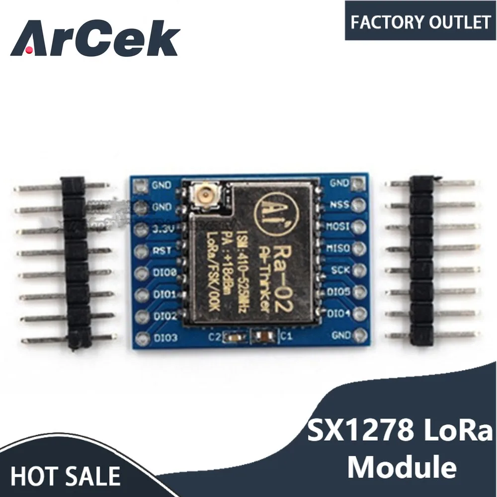 

SX1278 LoRa Module 433M 10KM Ra-02 Ai-Thinker Wireless Spread Spectrum Transmission Socket for Smart Home DIY kit