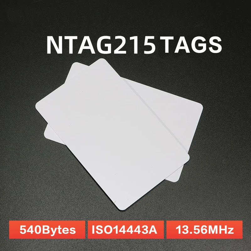 NFC NXP Ntag215 PVC Card ISO14443A 13.56MHz RFID HF Smart electronic Tags 540Bytes IC Card 20PCS NFC Electronic Label