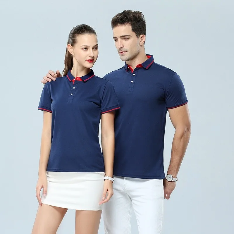 

High-quality Cotton Polo Shirt 2022 Summer Solid Color Lapel Short-sleeved T-shirt Custom Team Work Clothes Embroidered Logo