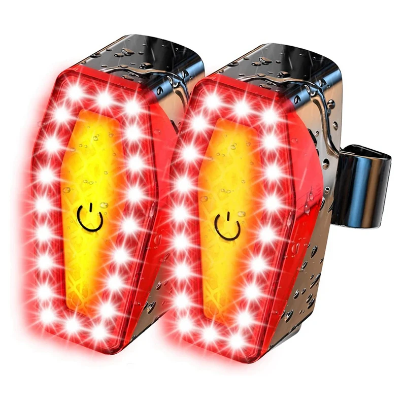 

New 2Pack Bike Tail Light,USB Rechargeable 500 Lumen Super Bright Bicycle Rear Lights,Bicycle Rear Cycling Safety Flashlight