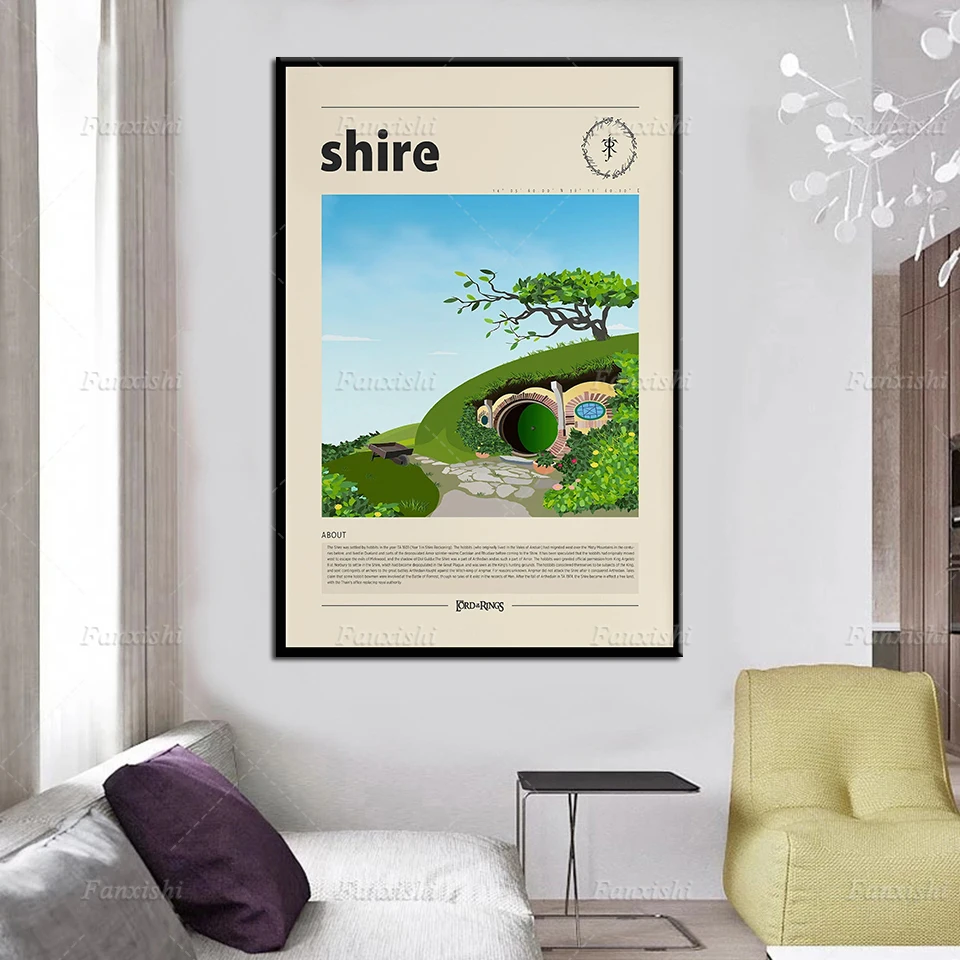 Ширская печать кинопостер Художественная винтажный постер минималистичный