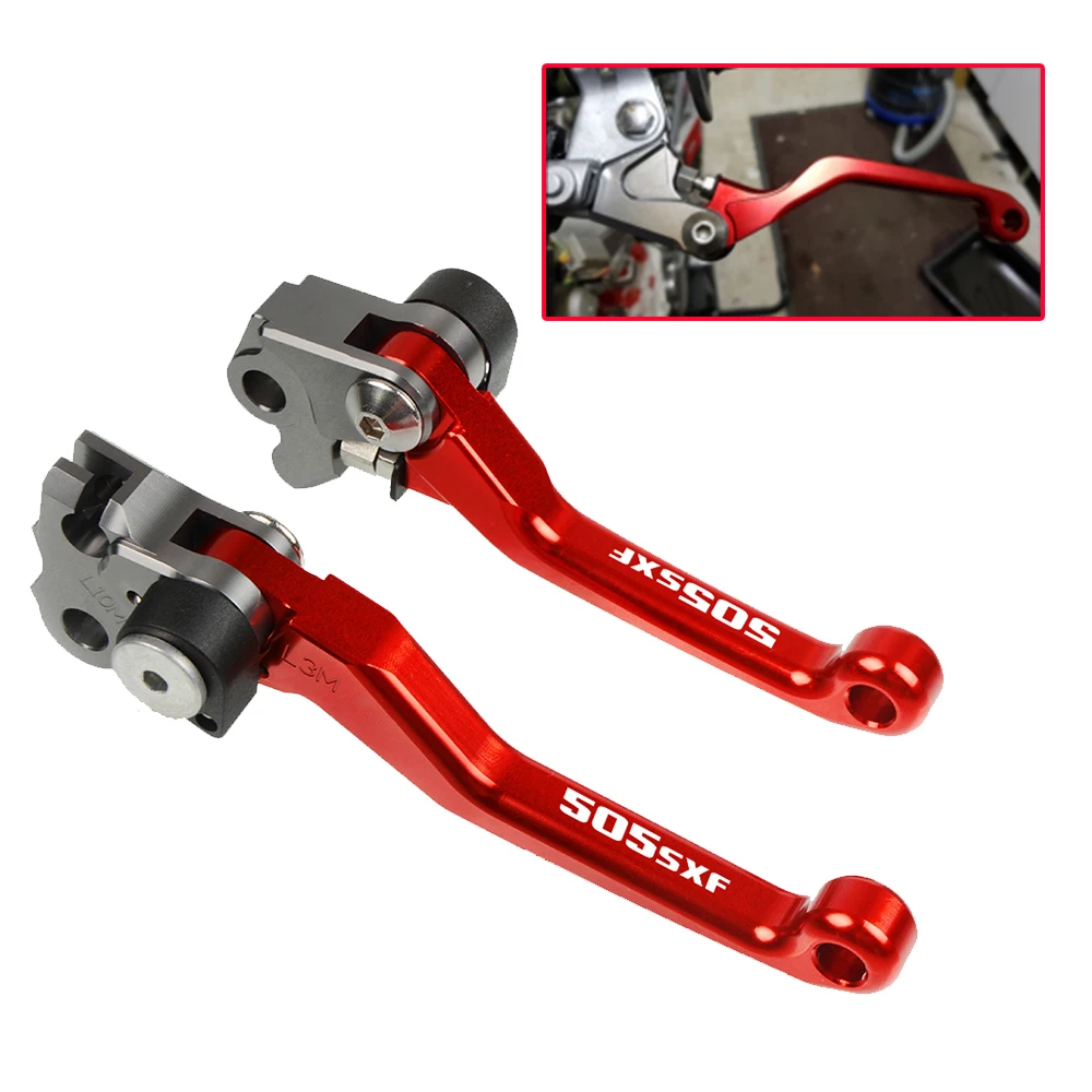 

Aluminun Motorcycle WITH 505-SXF LOGO Accessories Dirt Bike Pivot Brake Clutch Levers For 505SXF 505SX-F 505 SXF SX-F 2008 MOTO