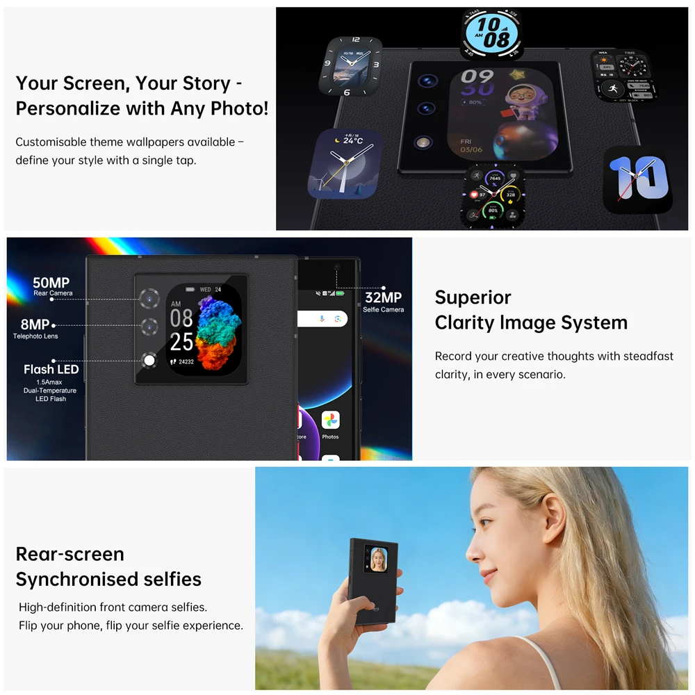 Фото Смартфон Unihertz Titan 2 на Android 15 с физической клавиатурой, 5G, двумя экранами, 512 ГБ, Dimensity 7300, камера 50 МП, две SIM-карты №4