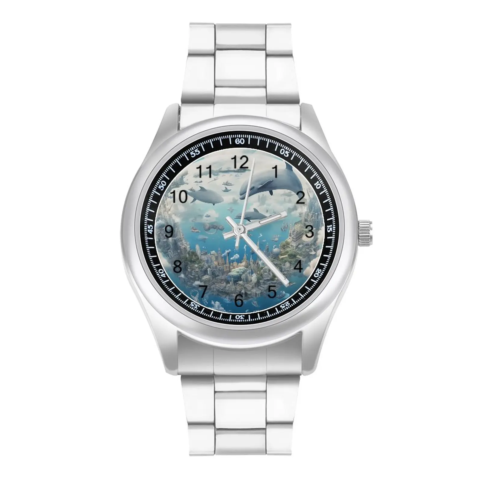 

Dolphin Quartz Watch 3D Animal High Class Retro Wrist Watch Steel Female Fitness Photo Wristwatch