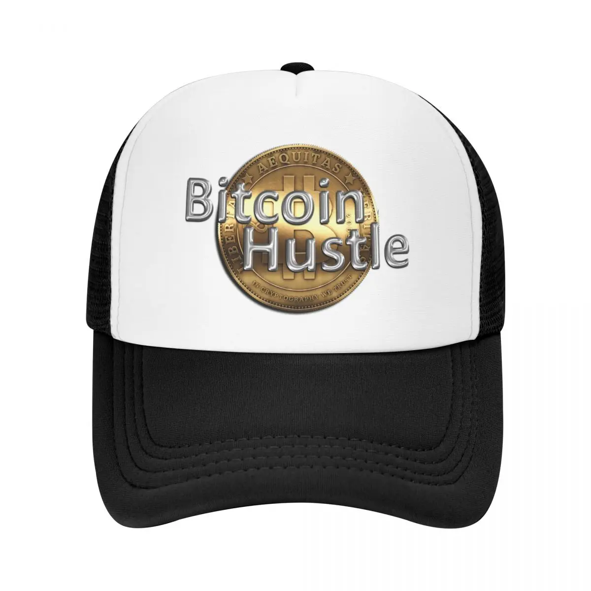 

Бейсболка с логотипом биткоина 3d для мужчин и женщин, Снэпбэк Кепка-тракер, регулируемая сетчатая шляпа унисекс для рыбалки