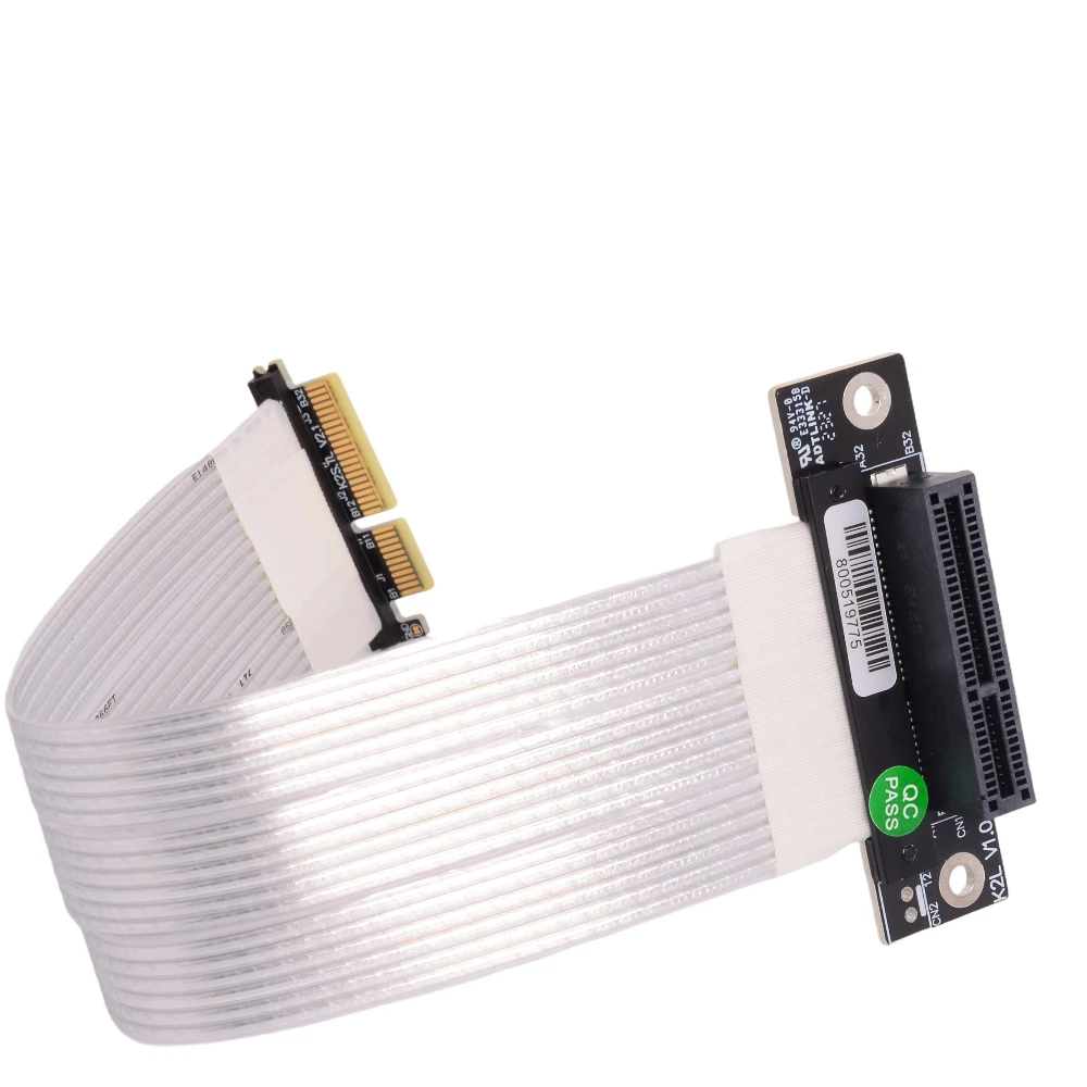 Фото Кабель-удлинитель ADT-Link K22SL-TL PCIe 4.0 X4-X4 для сетевых устройств, NVMe SSD и USB-адаптеров, 90/180 градусов ° Прямоугольный треугольник №5