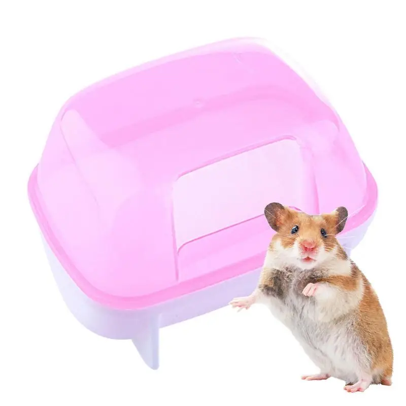 

Hamster Sand Bath Hamster Litter Box Chinchilla Dust Bath House Detachable Hamster Bath Hamster Litter Box Stable Hamster