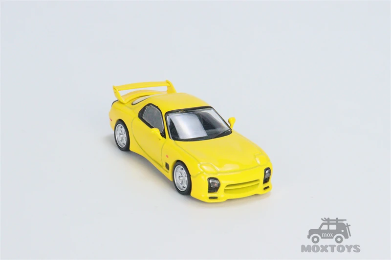 Tarmac работает 1:64 Mazda RX-7 (FD3S) Mazdaspeed A-Spec соревнования желтая слюда литая модель