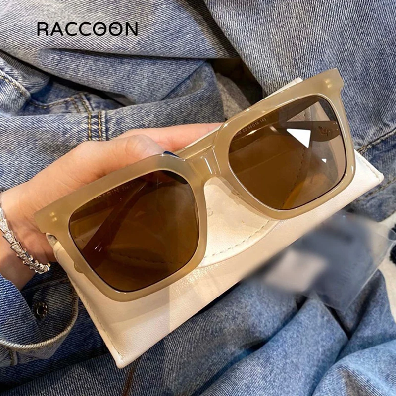 

Retro Square Sunglasses Women 2022 Vintage Rivets Decoration Eyewear Men Shades Uv400 Jelly Tea Sun Glasses Fashion Accessories