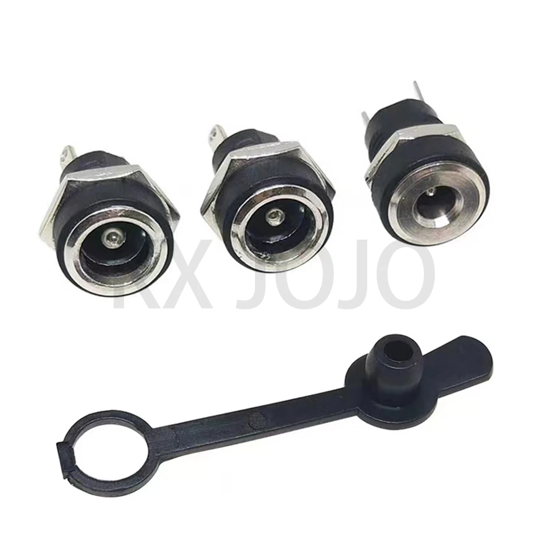 

DC Connector Female Jack 5.5X2.1mm/5.5X2.5mm/3.5X1.3mm Power Adapter DC022B Plug Round Hole Screw Nut