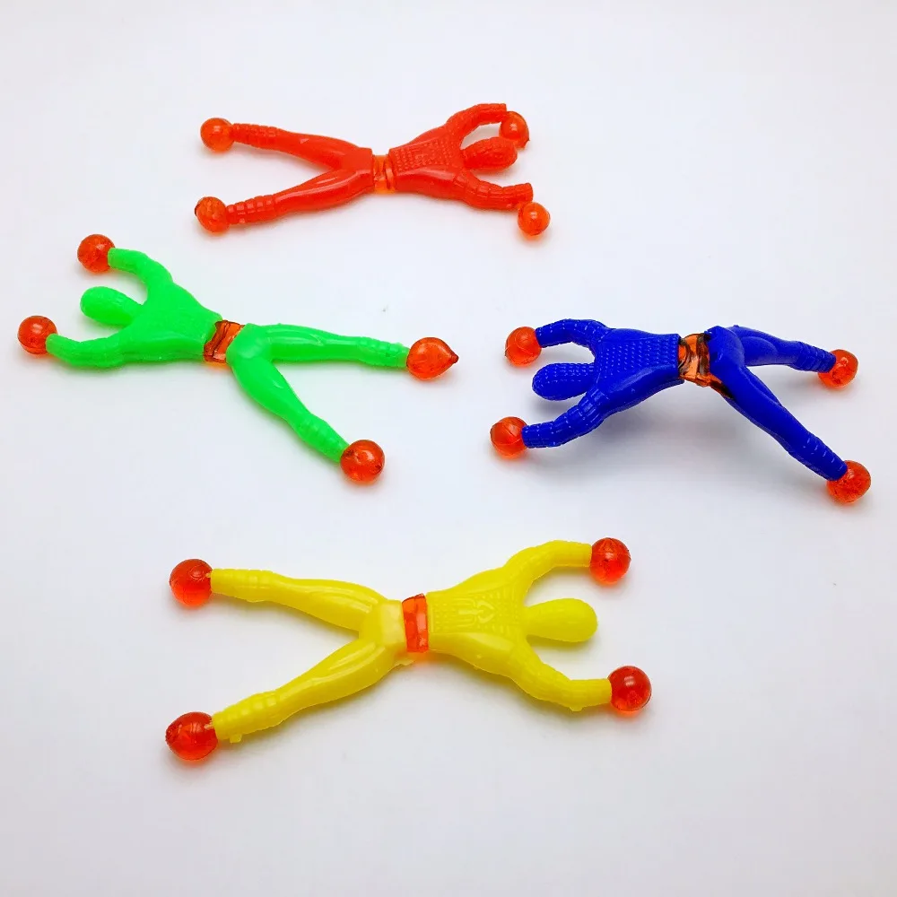 

10pc/lot Sticky Wall Climbing Men Novel Gift Climber Men Party Kids spider sticky man toys for children