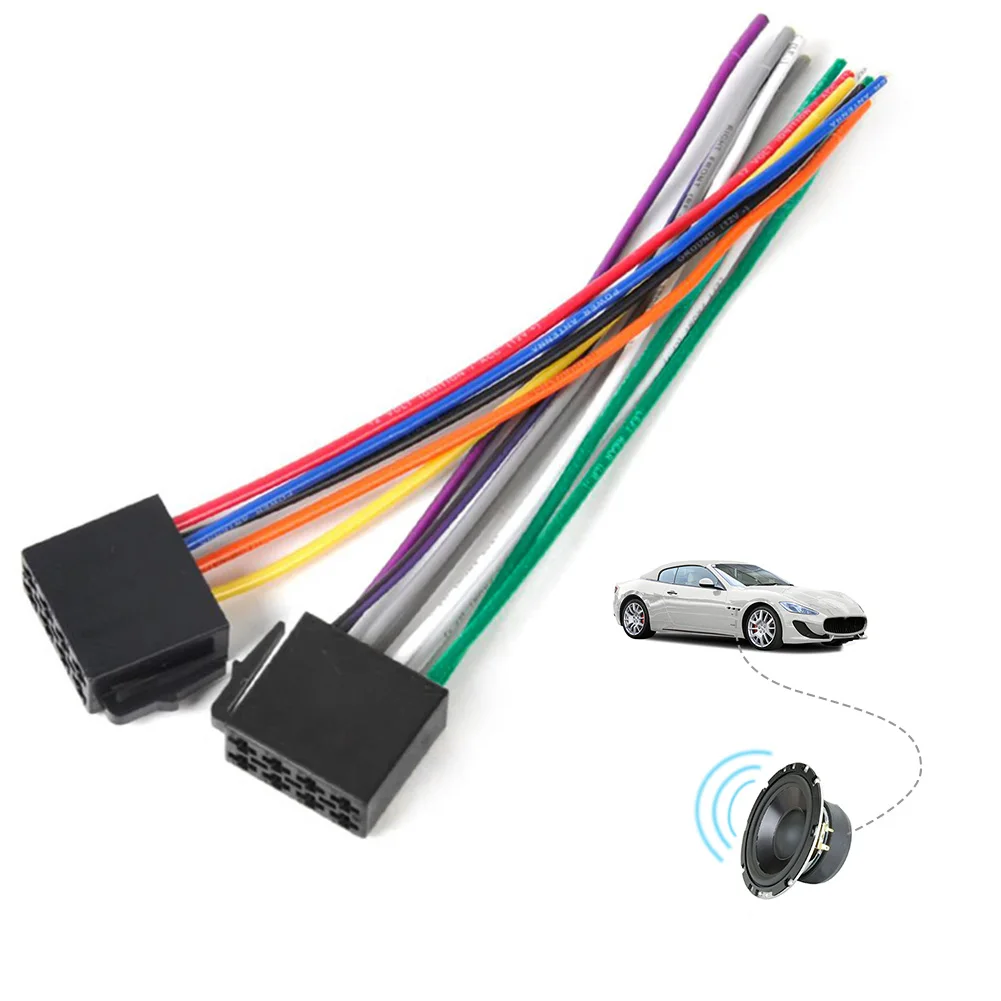 

Wire Harness Professional Metal Durable Car Audio Portable Extra Long Female Adapter Radio Universal Connector Cable