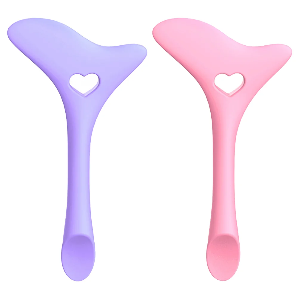 

2 Pcs Eyeliner Make Tools Women Face Cream Spoon Marscara Drawing Makeup Auxiliary Equipment Aids Silica Gel Miss Eyelash