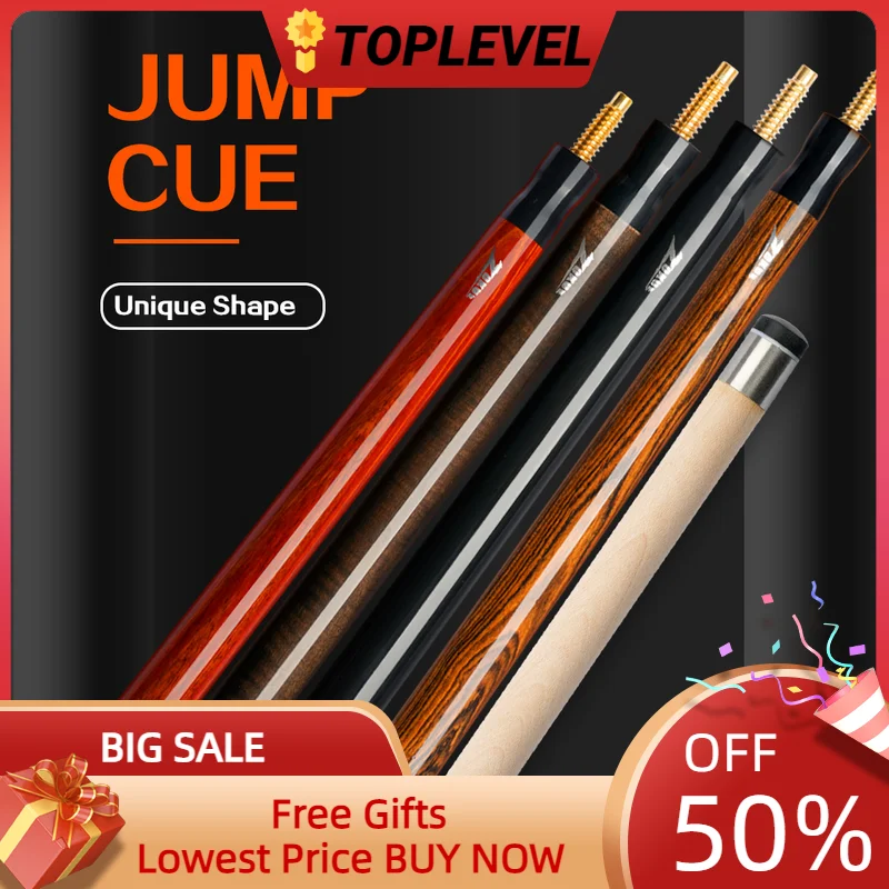 ZOKUE Billiards Jump Cue 108cm 13.5mm Tip Hard Tecnologia Maple Shaft  Jump Stick with Gifts Technology Professional Cue