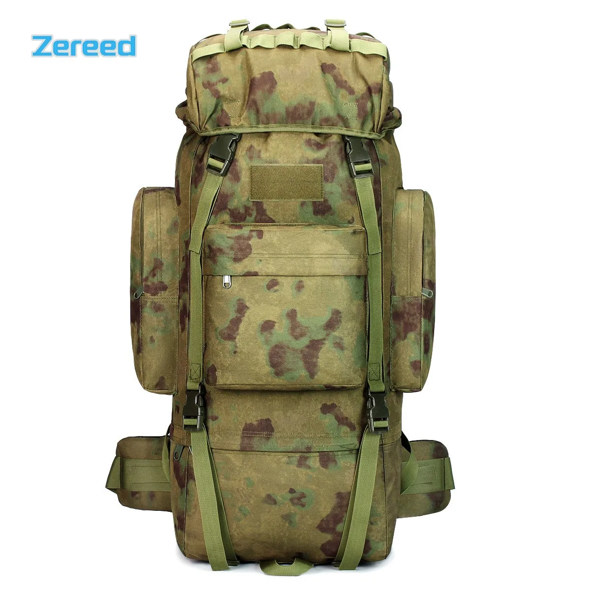 

80L Large Capacity Outdoor Waterproof Camping Camouflage Tactical Backpack With Rainproof Cover Travel Mountaineering Hiking Bag